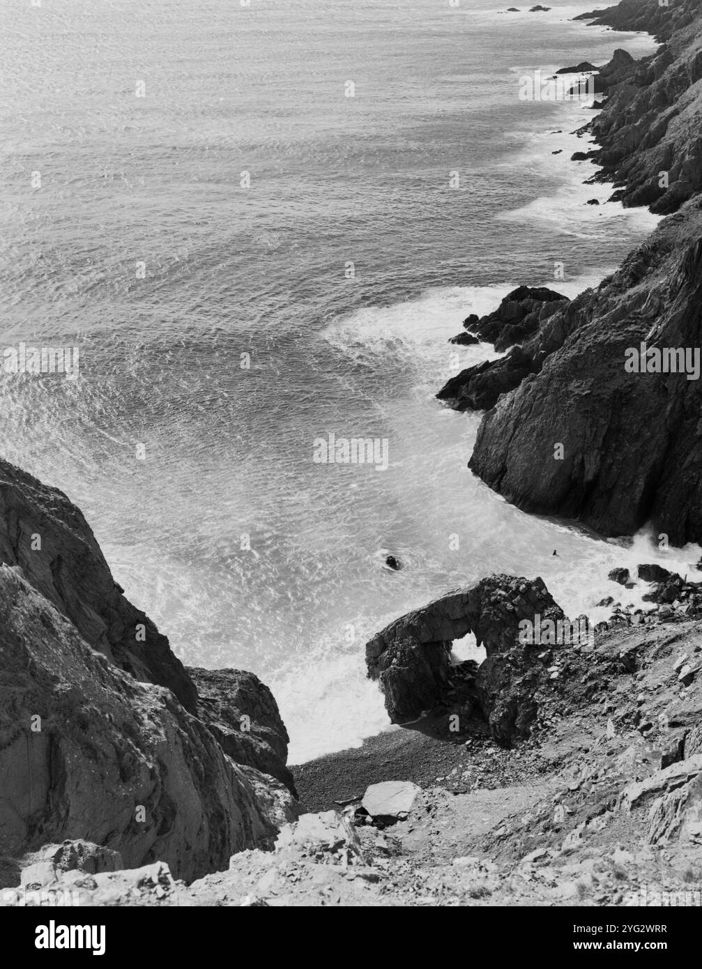 La côte rocheuse au sud de Douglas dans l'île de Man Banque D'Images