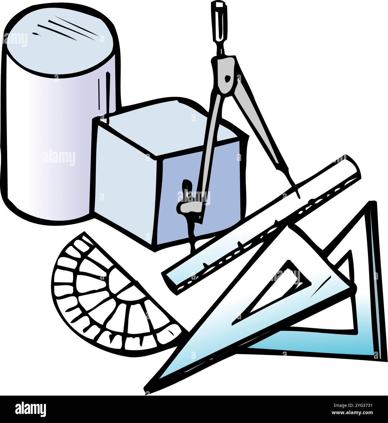 Matériel d'enseignement des mathématiques Banque D'Images