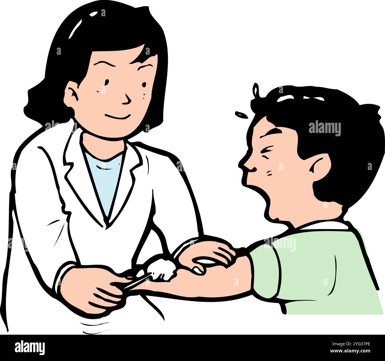 Traiter les blessures Banque D'Images