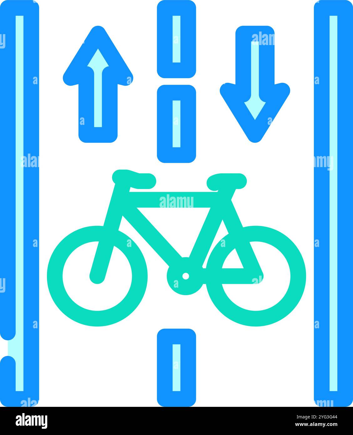 illustration vectorielle d'icône de couleur verte d'infrastructure conviviale pour les vélos Illustration de Vecteur