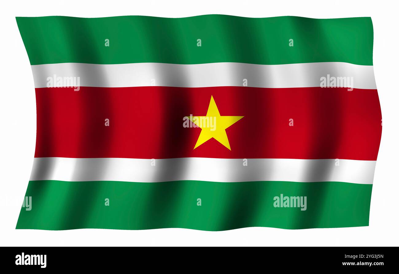 Drapeau surinamais Banque D'Images Drapeau surinamais Banque D'Images