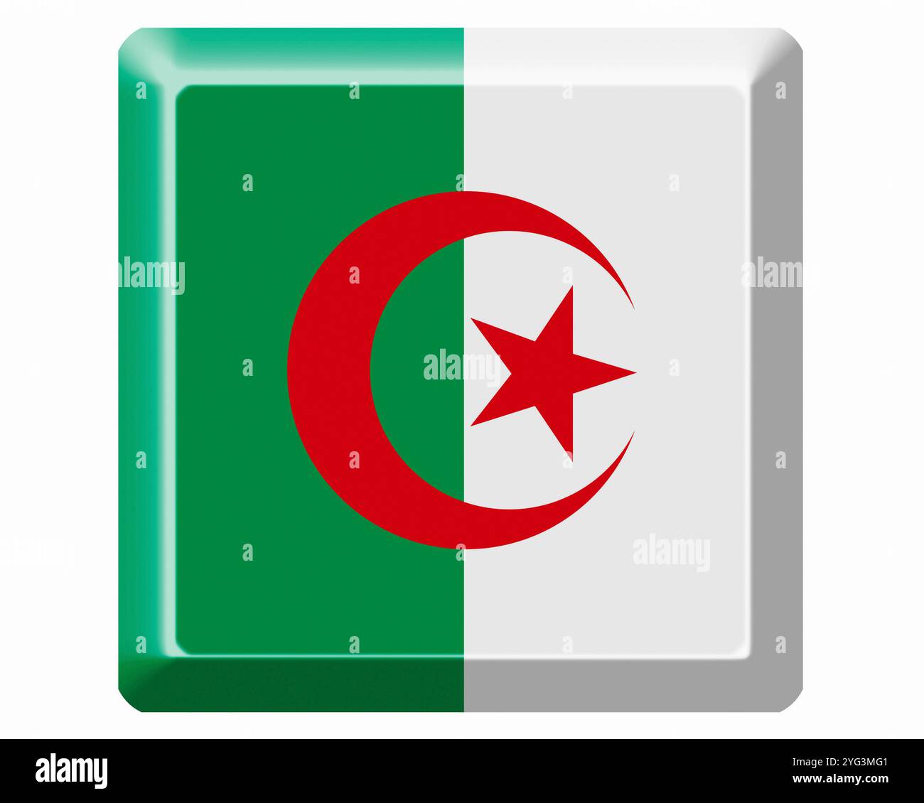 Drapeau de l’Algérie Banque D'Images