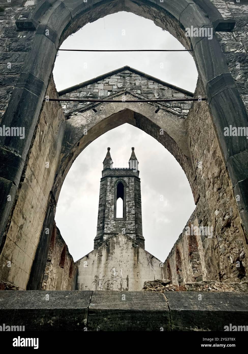 Ancienne église de Dunlewey, comté de Donegal, Irlande / Dunlewy, ruine Banque D'Images