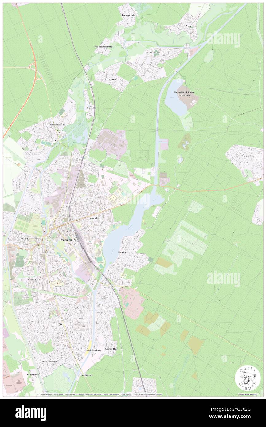 Foersterei Hasenheide, DE, Allemagne, Brandebourg, N 52 45' 44'', N 13 16' 15'', map, Carthascapes carte publiée en 2024. Explorez Cartascapes, une carte qui révèle la diversité des paysages, des cultures et des écosystèmes de la Terre. Voyage à travers le temps et l'espace, découvrir l'interconnexion du passé, du présent et de l'avenir de notre planète. Banque D'Images