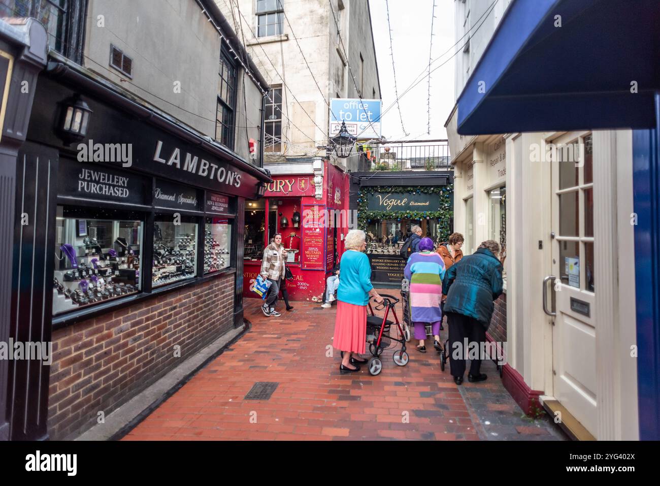 Brighton, 5 novembre 2024 : Meeting House Lane dans The Lanes Banque D'Images