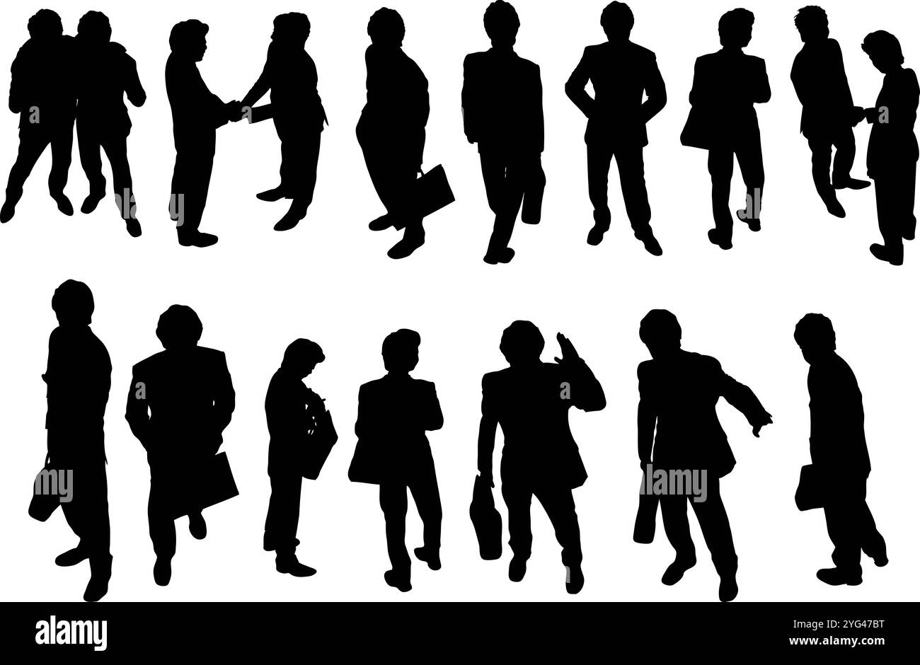 Silhouette de partenaire commercial Banque D'Images