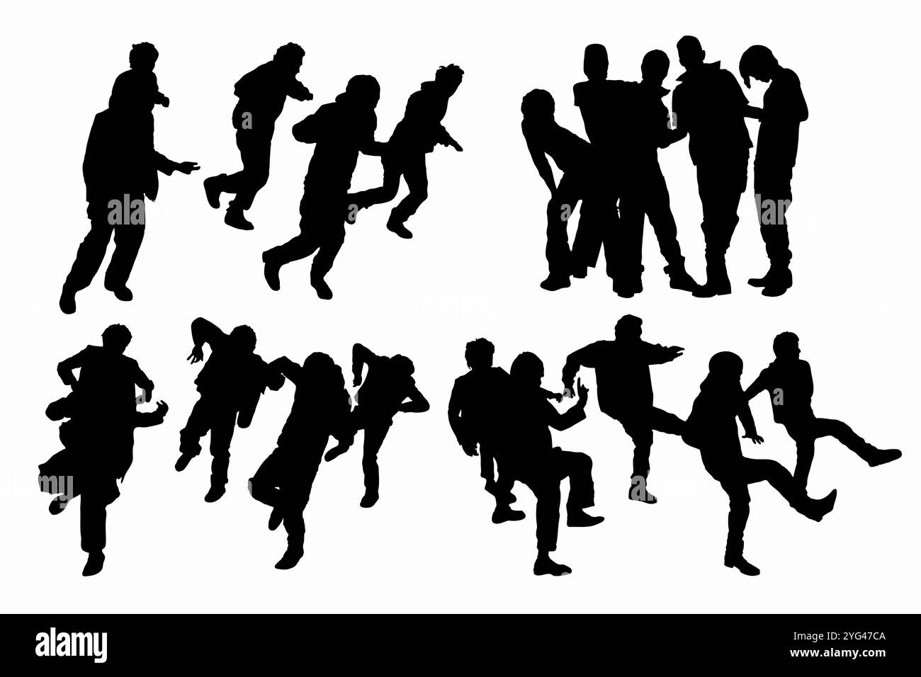 Silhouette de danse Banque D'Images