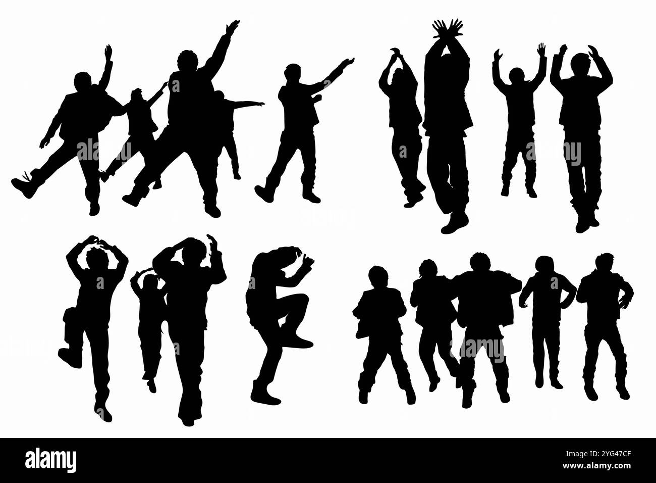 Silhouette de danse Banque D'Images