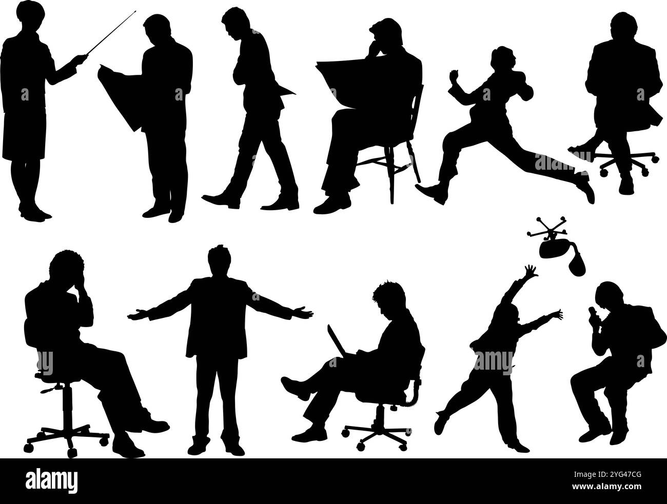 Silhouette d'affaires Banque D'Images