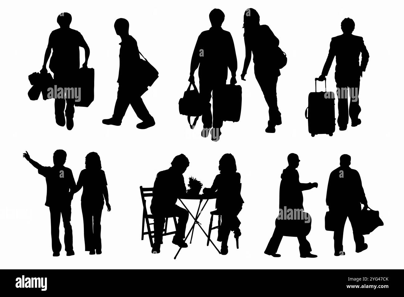 Silhouette itinérante Banque D'Images