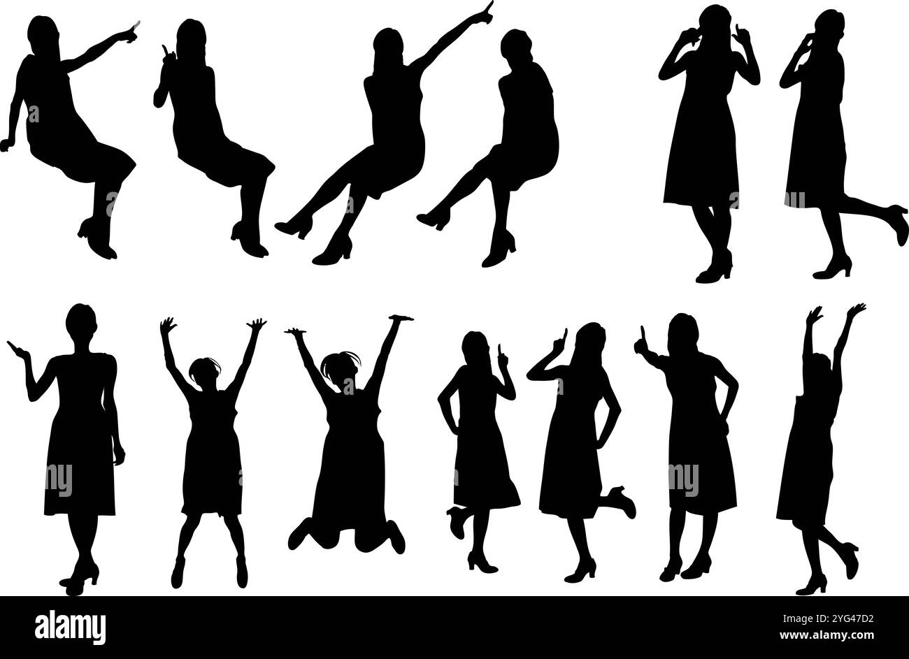 Silhouette de femme Banque D'Images