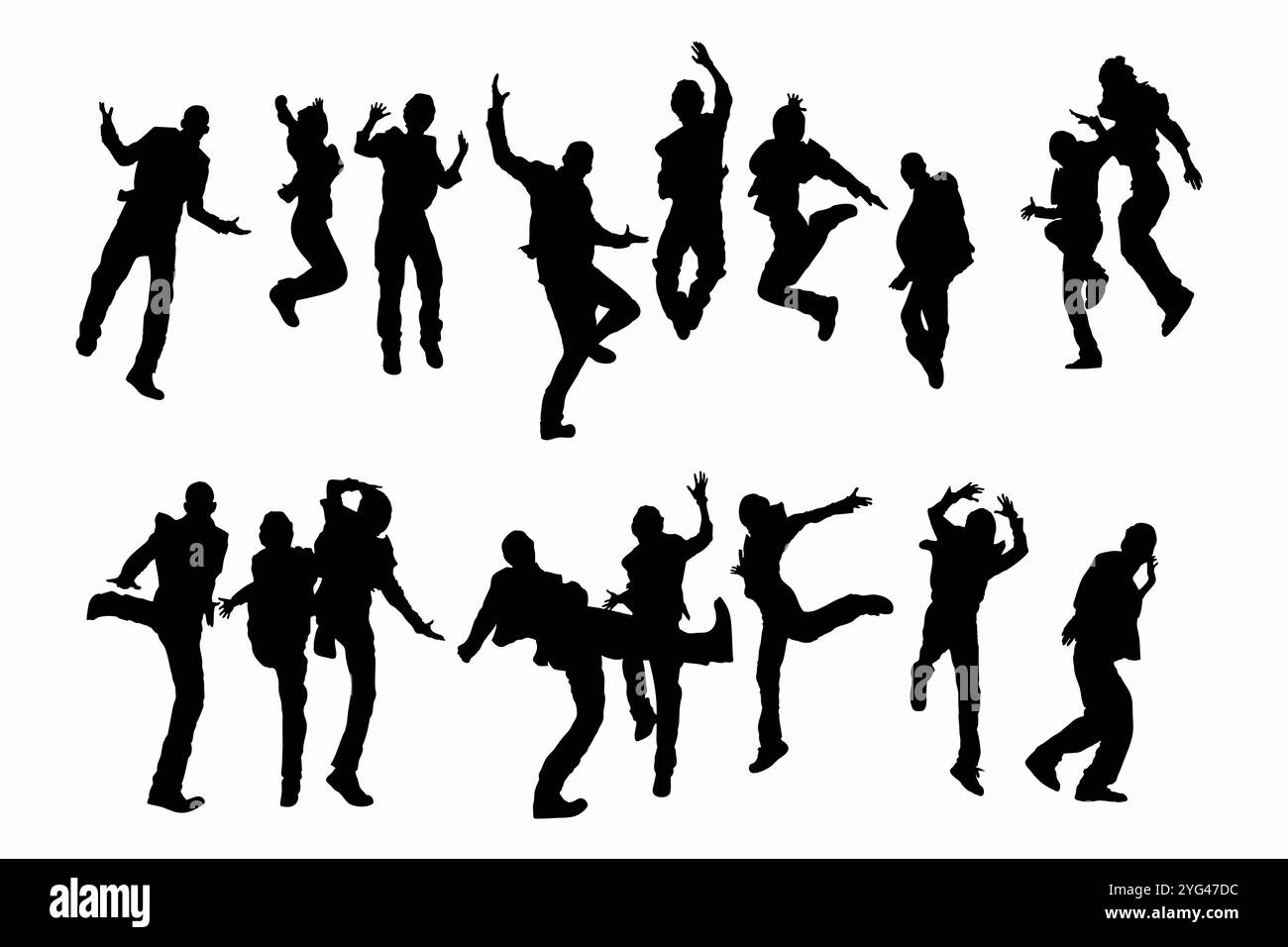 Silhouette de danse Banque D'Images