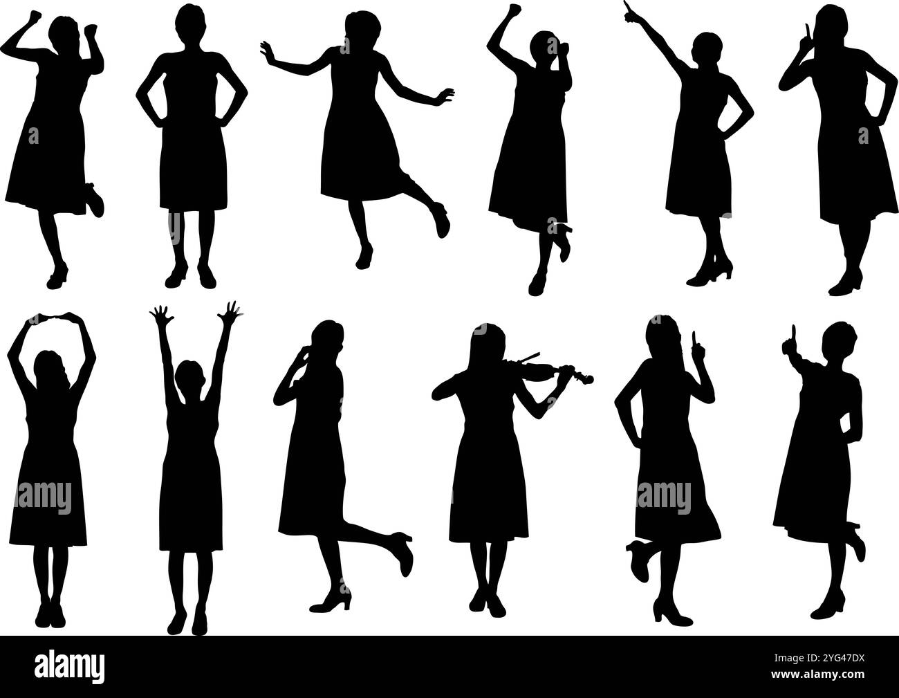 Silhouette de femme Banque D'Images