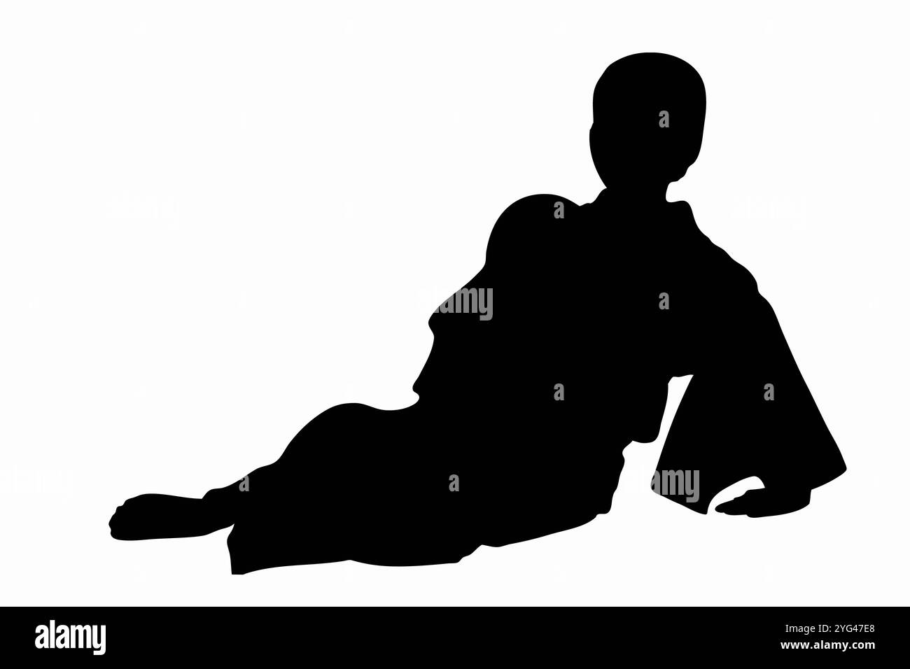 Silhouette de kimono Banque D'Images