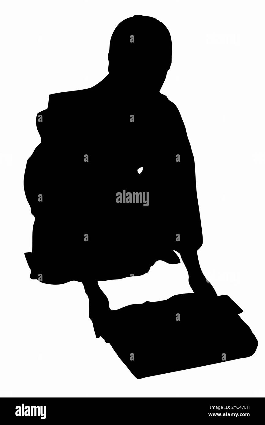 Silhouette de kimono Banque D'Images