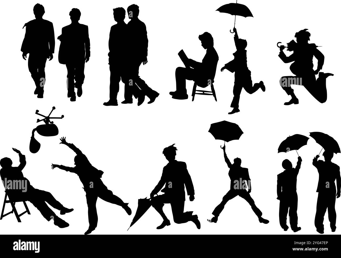 Silhouette d'affaires Banque D'Images