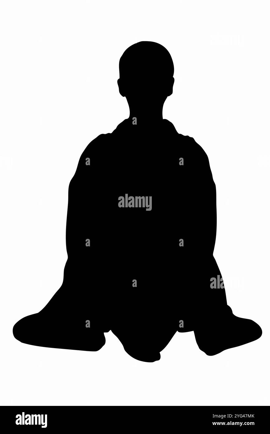 Silhouette de kimono Banque D'Images