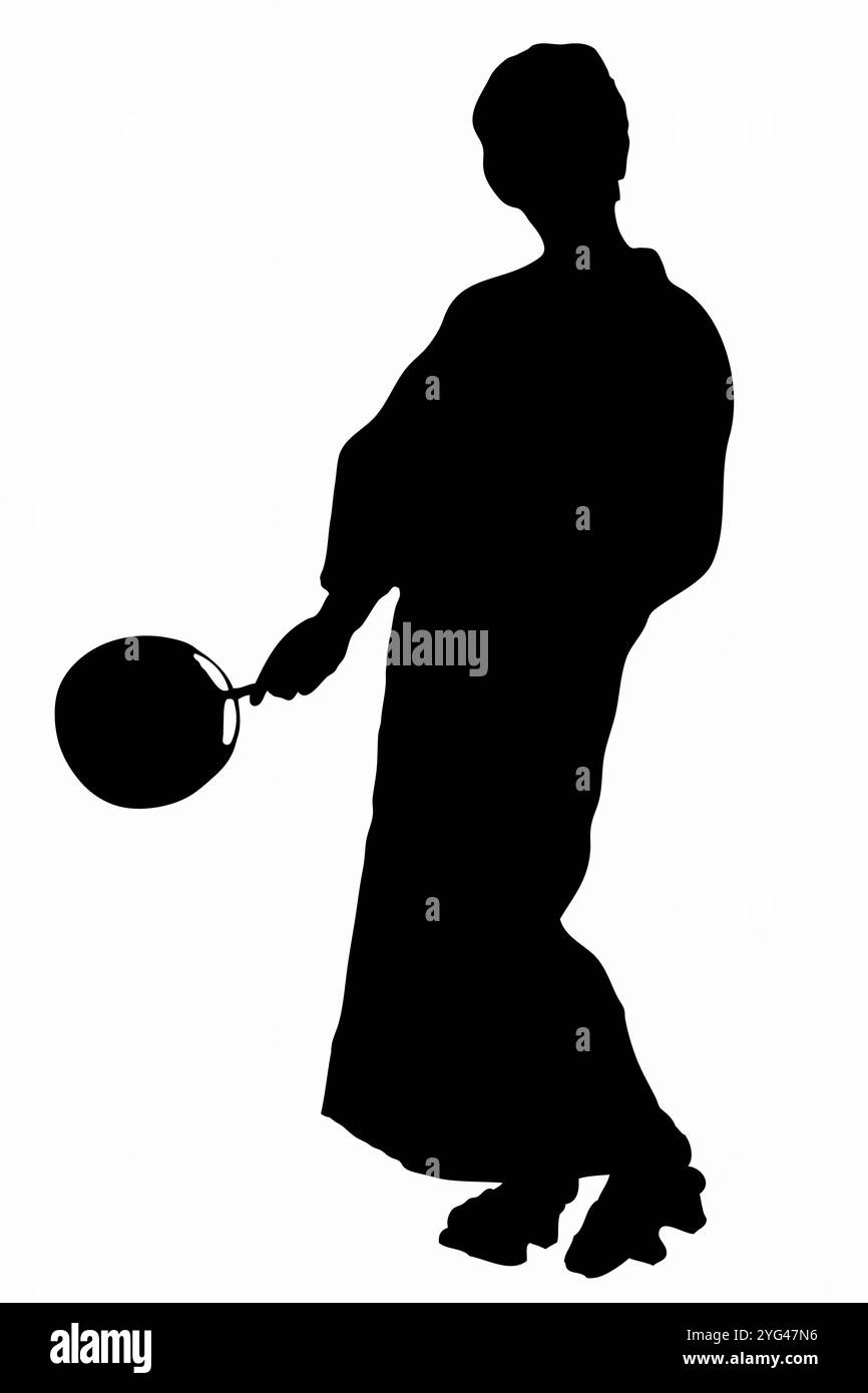 Silhouette de kimono Banque D'Images