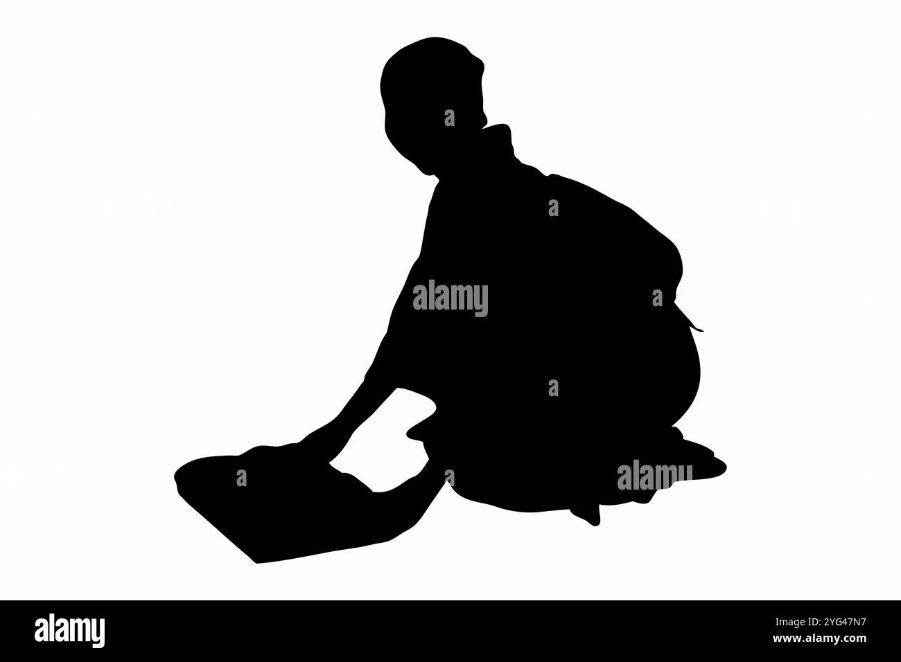 Silhouette de kimono Banque D'Images