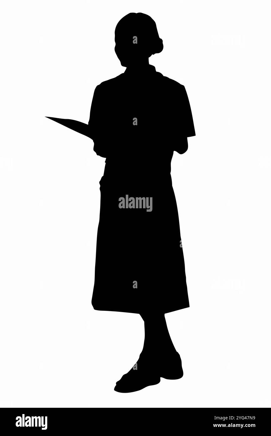 Silhouette infirmière Banque D'Images