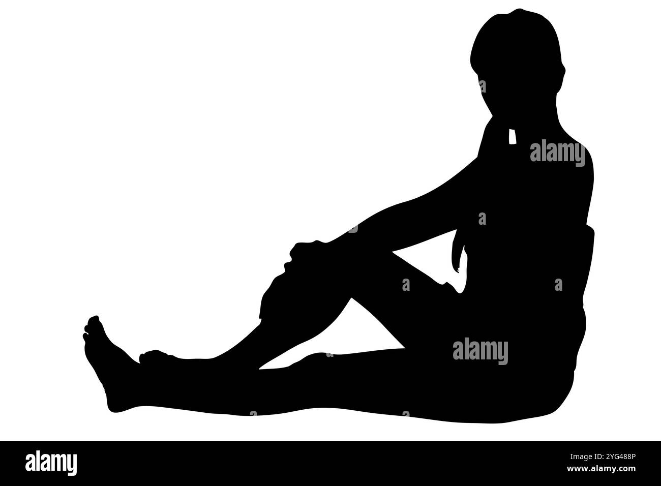 Silhouette dans un salon esthétique Banque D'Images