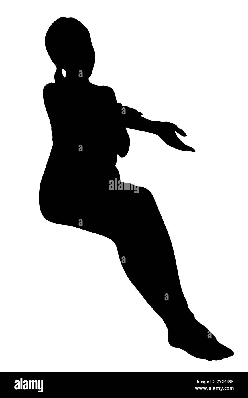 Silhouette dans un salon esthétique Banque D'Images