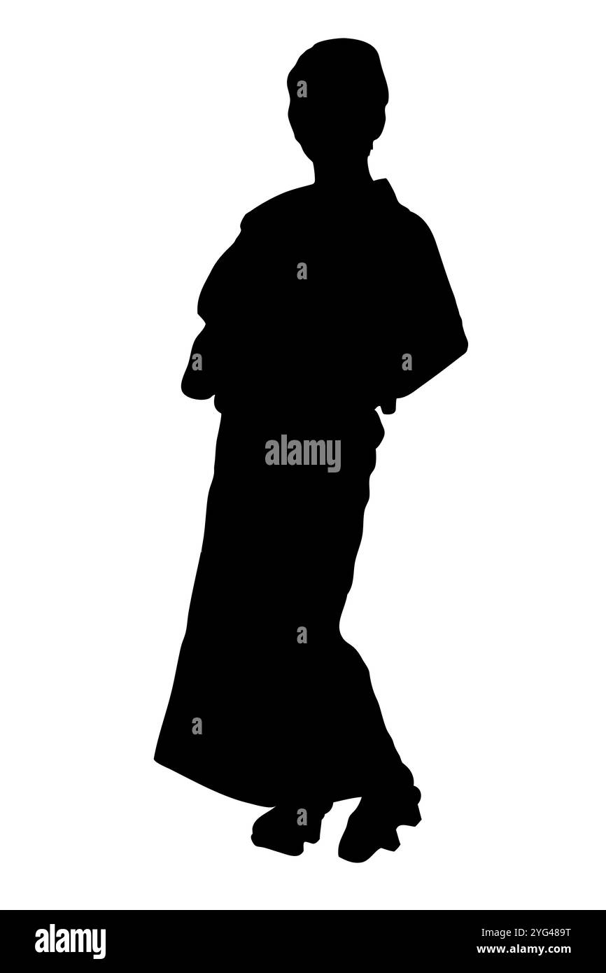 Silhouette de kimono Banque D'Images