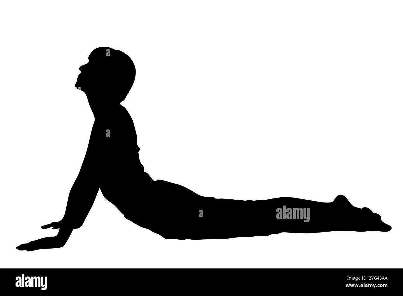 Silhouette de yoga Banque D'Images