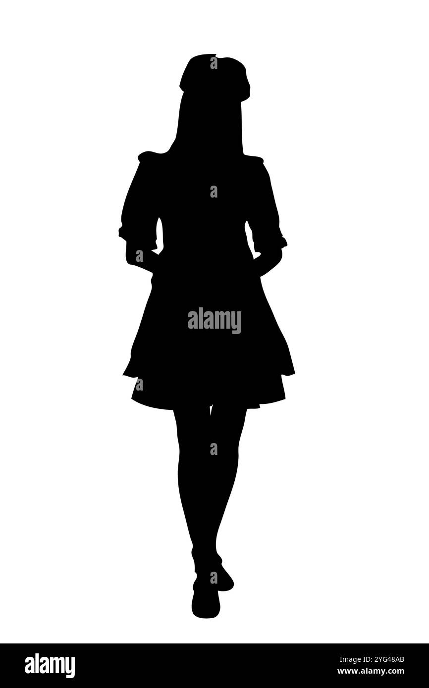 Silhouette de femme de ménage Banque D'Images Silhouette de femme de ménage Banque D'Images
