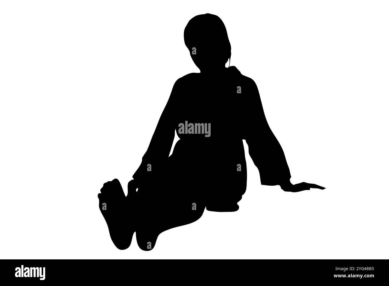 Silhouette dans un salon esthétique Banque D'Images