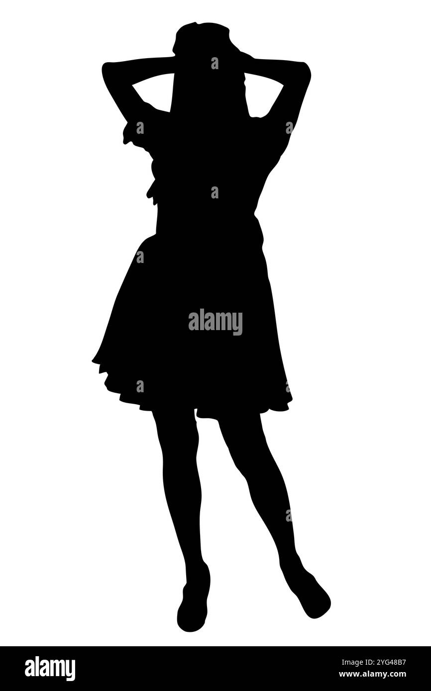 Silhouette de femme de ménage Banque D'Images Silhouette de femme de ménage Banque D'Images