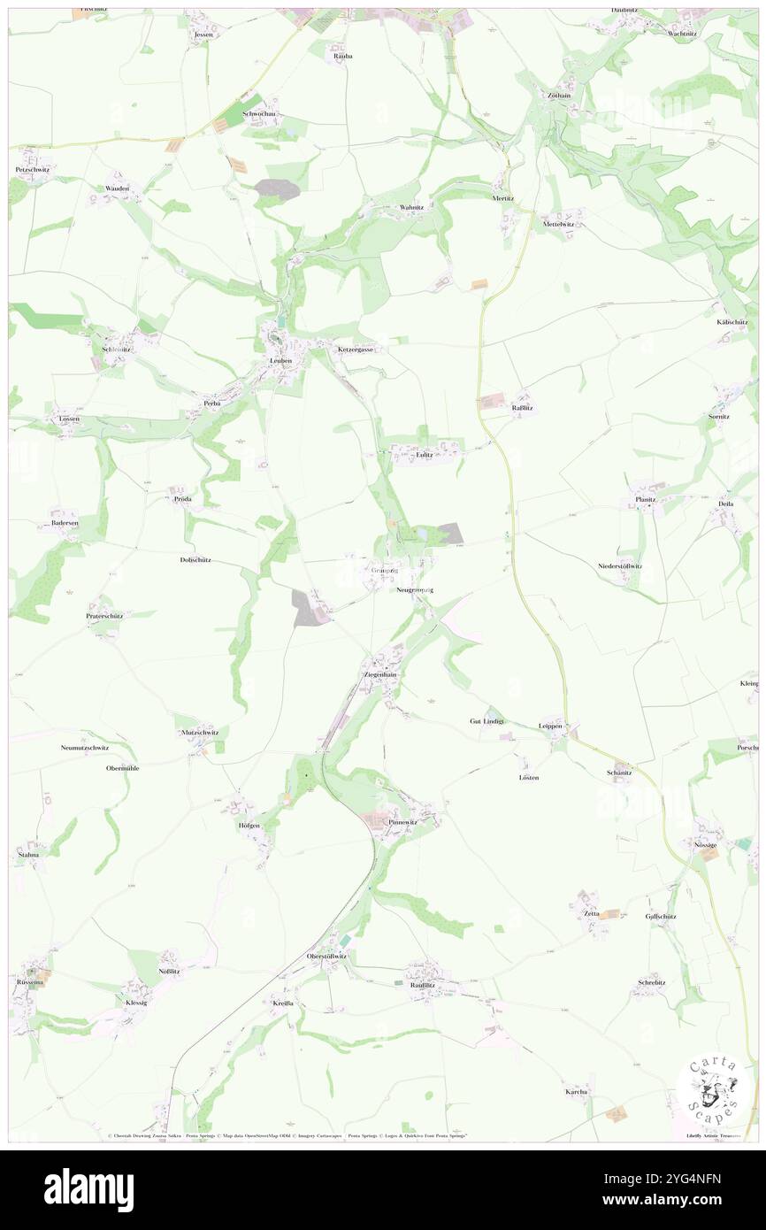 Graupzig, DE, Allemagne, Saxe, N 51 8' 38'', N 13 18' 32'', carte, Carthascapes carte publiée en 2024. Explorez Cartascapes, une carte qui révèle la diversité des paysages, des cultures et des écosystèmes de la Terre. Voyage à travers le temps et l'espace, découvrir l'interconnexion du passé, du présent et de l'avenir de notre planète. Banque D'Images