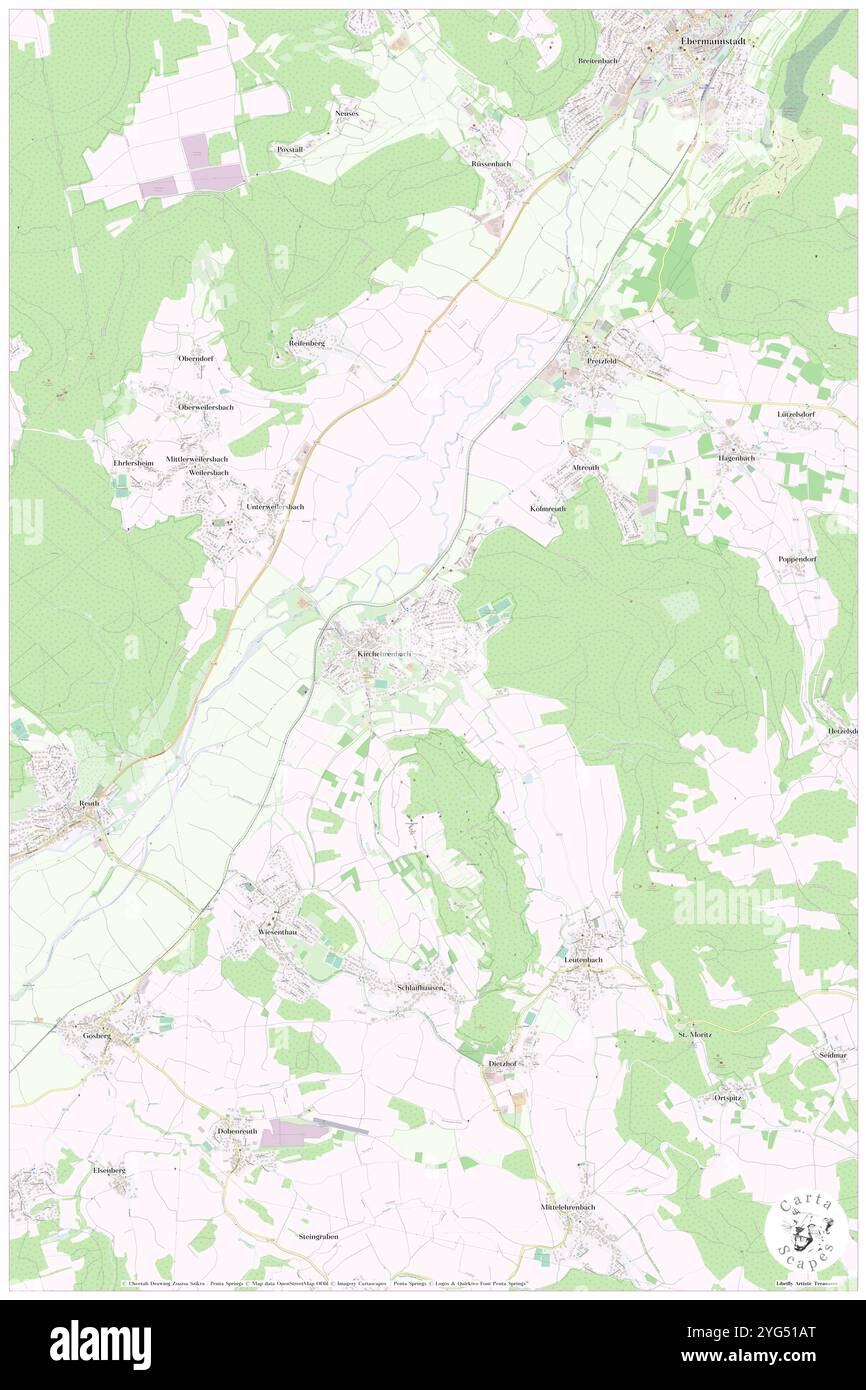 Kirchehrenbach, haute-Franconie, DE, Allemagne, Bavière, n 49 44' 7'', N 11 8' 29'', carte, Cartascapes carte publiée en 2024. Explorez Cartascapes, une carte qui révèle la diversité des paysages, des cultures et des écosystèmes de la Terre. Voyage à travers le temps et l'espace, découvrir l'interconnexion du passé, du présent et de l'avenir de notre planète. Banque D'Images