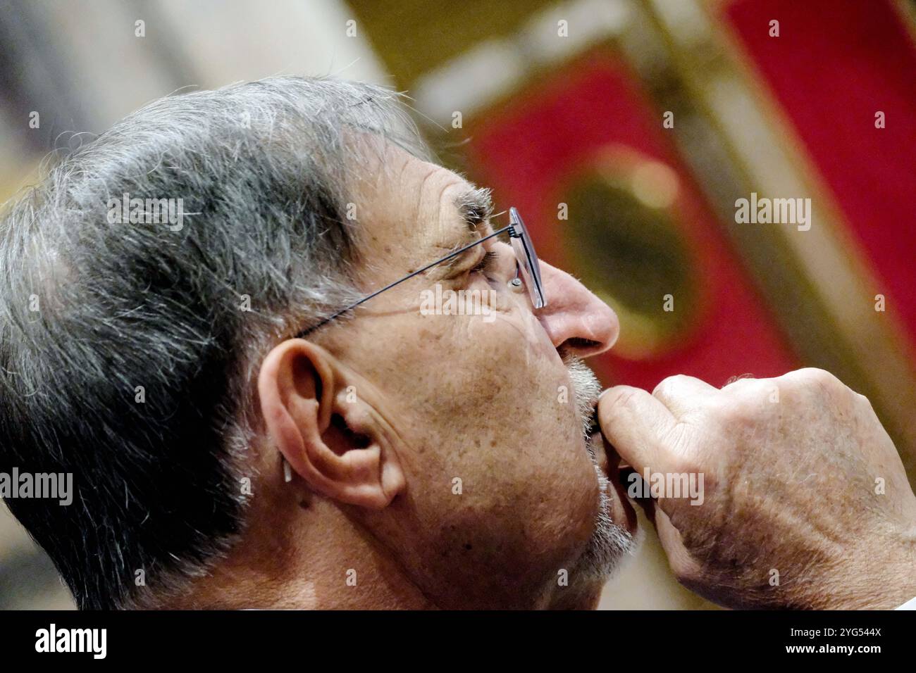 Roma, Italie. 06 novembre 2024. Il Presidente del Senato Ignazio la Russa in occasione del convegno ‘le sfide del Servizio Pubblico, ripensare il servizio radio televisivo nell'ERA digitale'. Senato a Roma, Mercoledì ; 06 novembre 2024 (foto Mauro Scrobogna/LaPresse) le Président du Sénat Ignazio la Russa à l'occasion de la conférence "les défis de la fonction publique, repenser la radio et la télévision à l'ère numérique". Sénat à Rome - mercredi 06 novembre 2024. (Photo de Mauro Scrobogna/LaPresse) crédit : LaPresse/Alamy Live News Banque D'Images