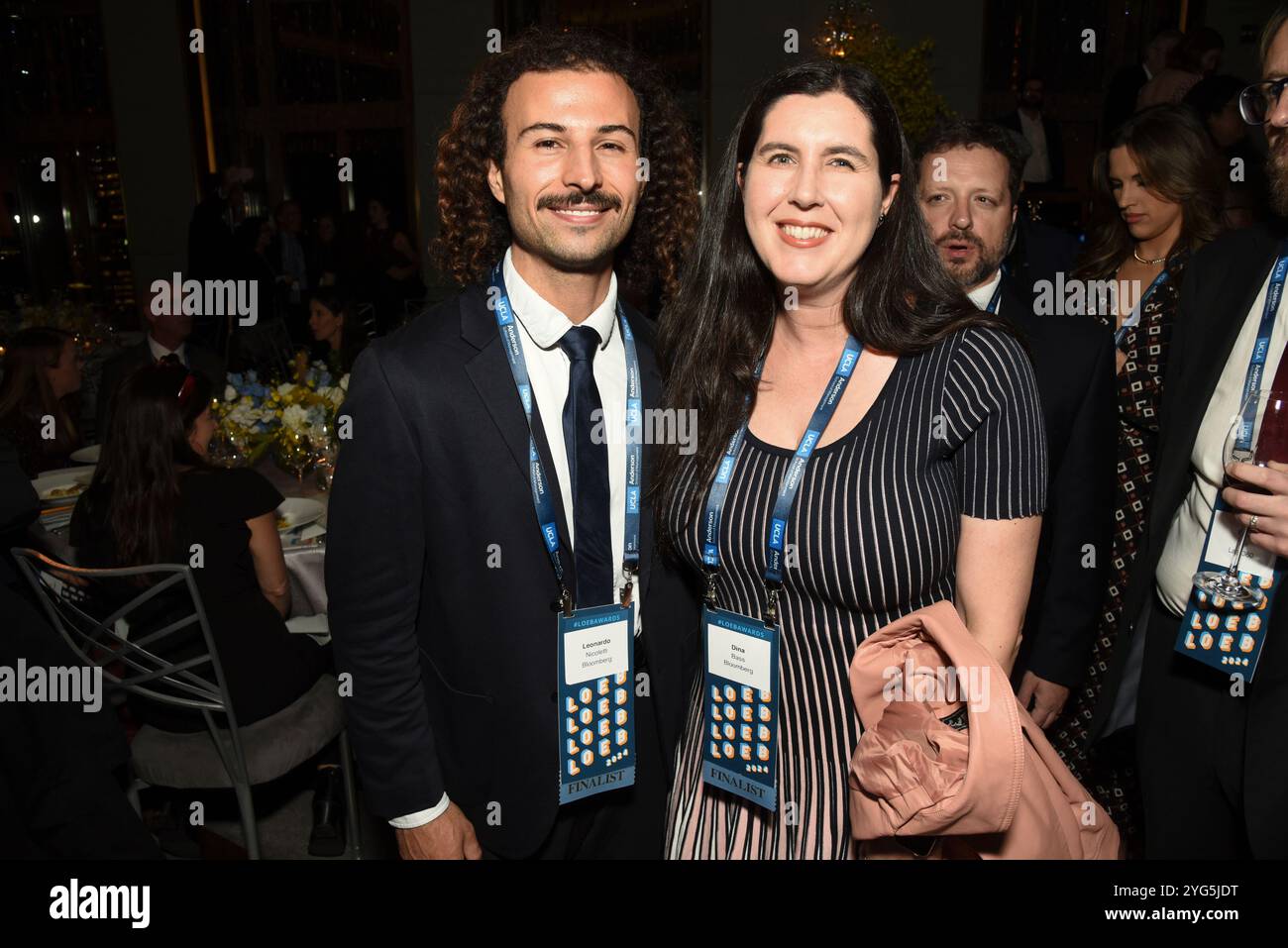 Leonardo Nicoletti, Dina Bass lors des Gerald Loeb Awards 2024 présentés par UCLA Anderson, qui se sont tenus à la Rainbow Room à New York, New York, USA, jeudi 10 octobre 2024. Crédit : Jennifer Graylock-Graylock.com Banque D'Images