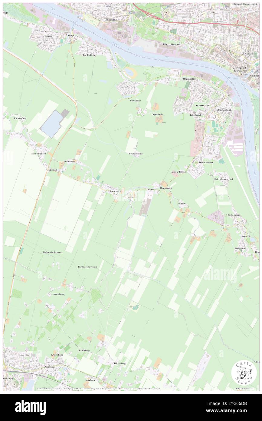 Hoerspe, DE, Allemagne, basse-Saxe, N 53 8' 24'', N 8 34' 49'', carte, Carthascapes carte publiée en 2024. Explorez Cartascapes, une carte qui révèle la diversité des paysages, des cultures et des écosystèmes de la Terre. Voyage à travers le temps et l'espace, découvrir l'interconnexion du passé, du présent et de l'avenir de notre planète. Banque D'Images