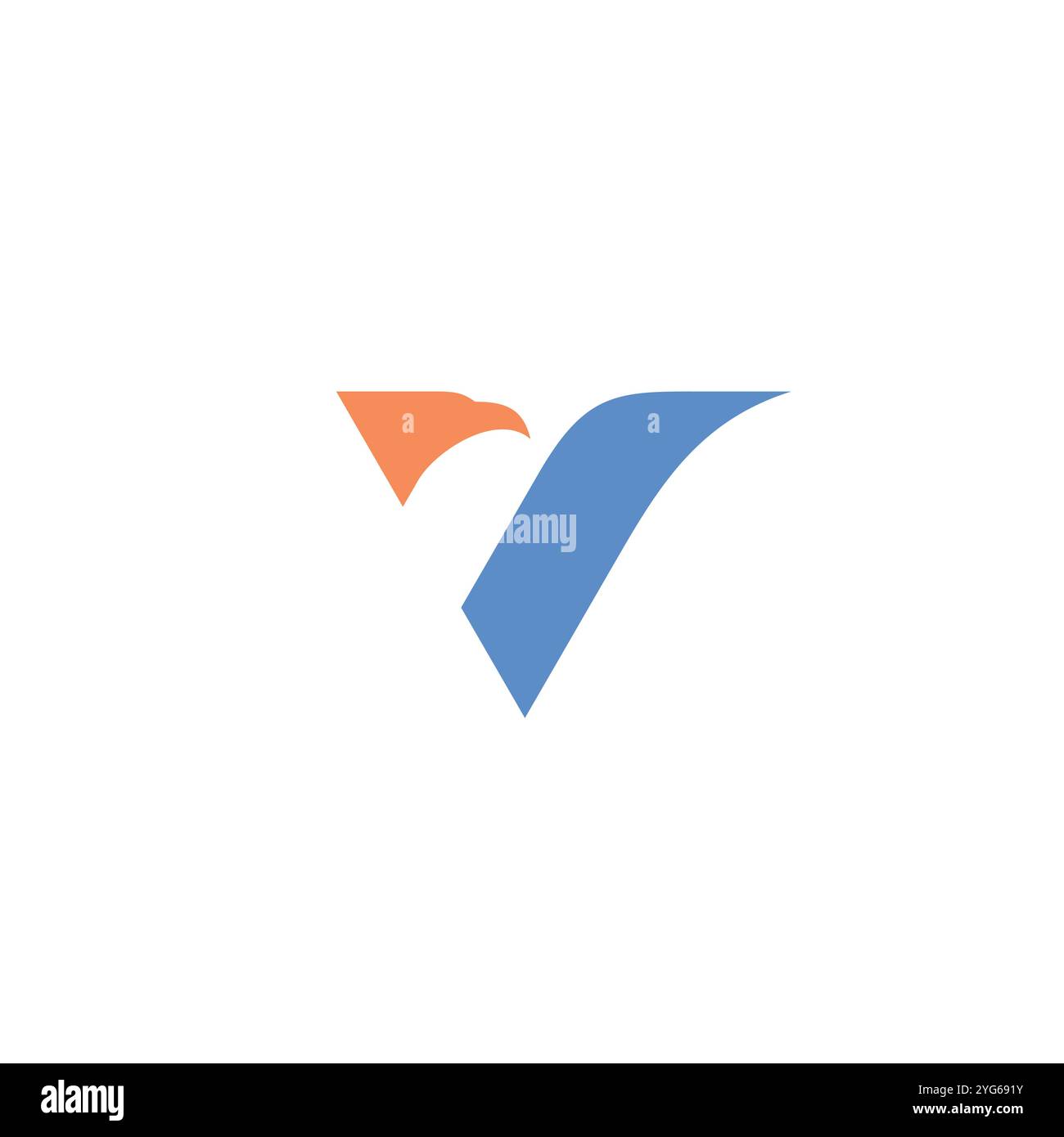 Lettre V Eagle logo vecteur. V conception initiale Illustration de Vecteur