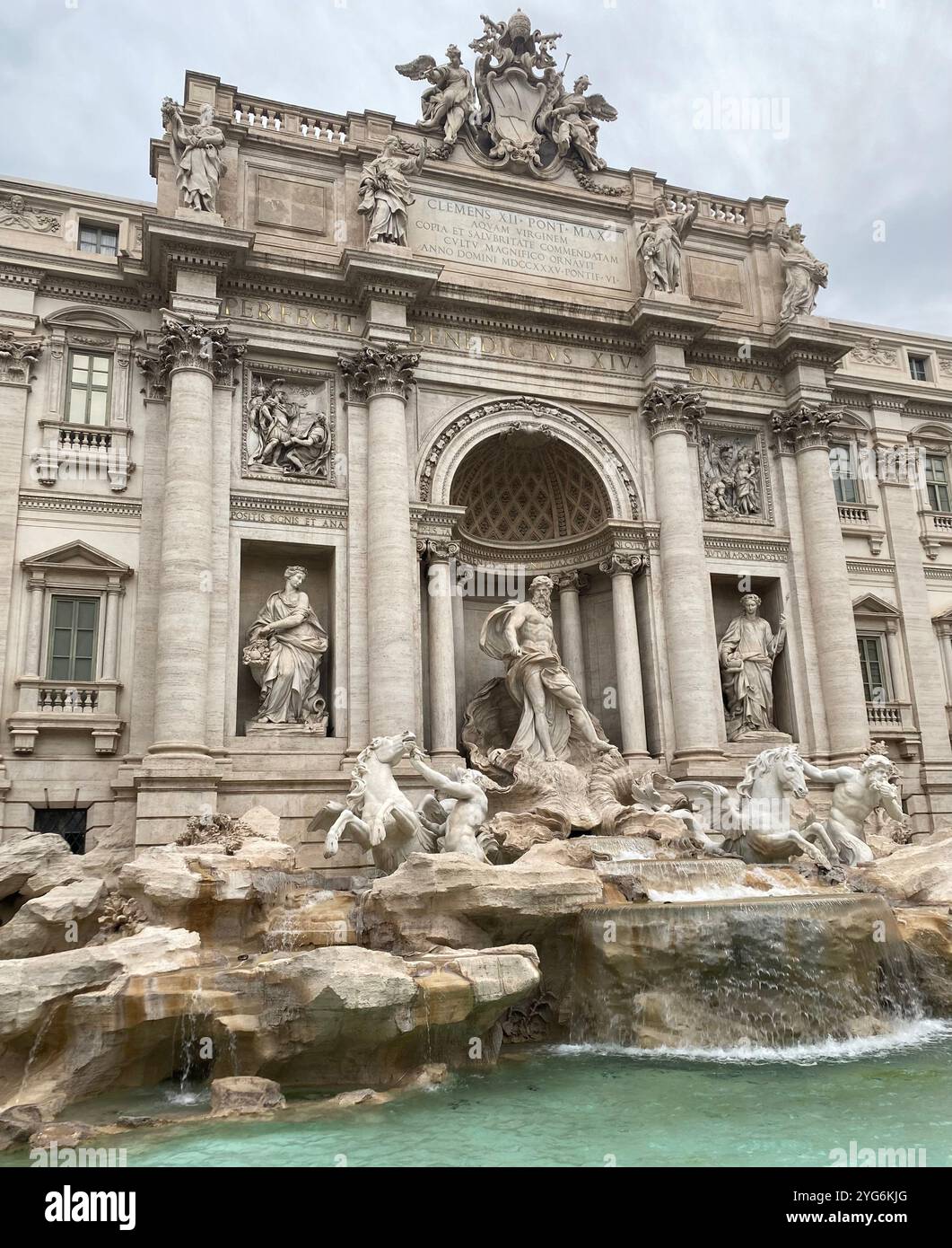 Fontaine de Trevi - Fontana di Trevi Rome - Image de stock capturée avec un smartphone