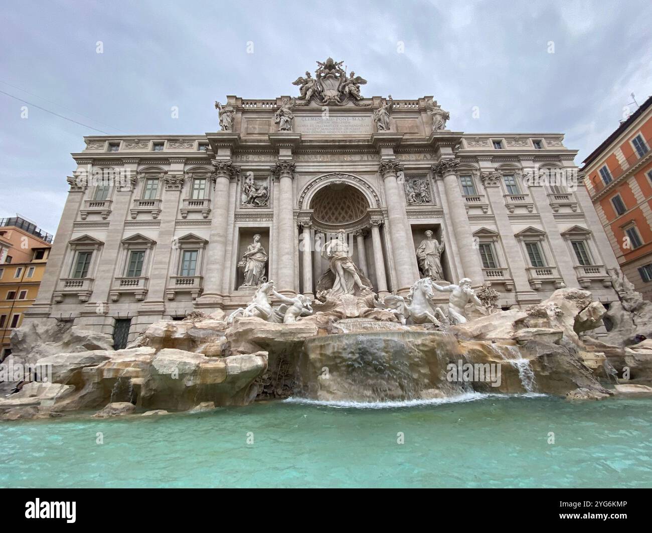 Fontaine de Trevi - Fontana di Trevi Rome - Image de stock capturée avec un smartphone