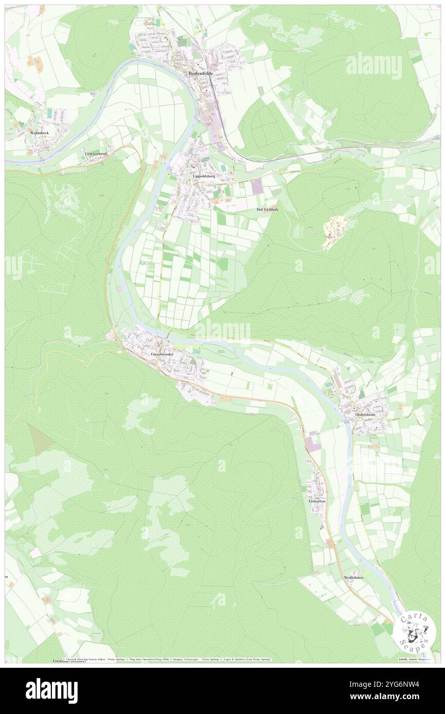 Gieselwerder, Regierungsbezirk Kassel, DE, Allemagne, Hesse, n 51 35' 53'', N 9 33' 2'', carte, Carthascapes carte publiée en 2024. Explorez Cartascapes, une carte qui révèle la diversité des paysages, des cultures et des écosystèmes de la Terre. Voyage à travers le temps et l'espace, découvrir l'interconnexion du passé, du présent et de l'avenir de notre planète. Banque D'Images