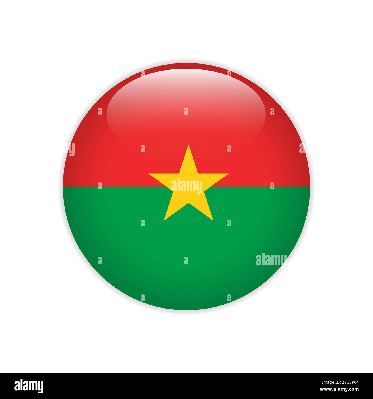 Drapeau Burkina Faso sur le bouton Illustration de Vecteur
