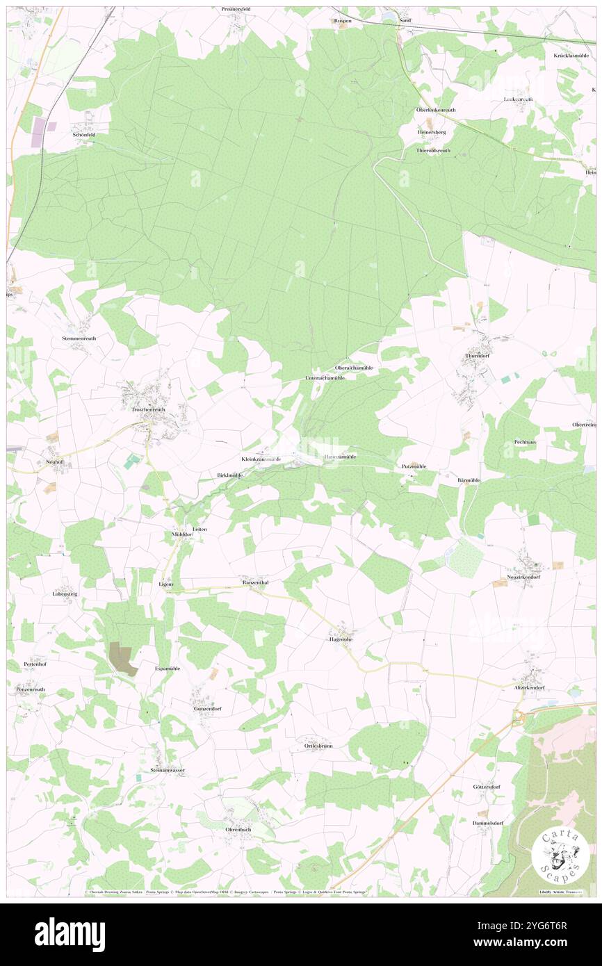 Goldbrunnenbach, DE, Allemagne, Bavière, N 49 45' 44'', N 11 37' 42'', carte, Carthascapes carte publiée en 2024. Explorez Cartascapes, une carte qui révèle la diversité des paysages, des cultures et des écosystèmes de la Terre. Voyage à travers le temps et l'espace, découvrir l'interconnexion du passé, du présent et de l'avenir de notre planète. Banque D'Images