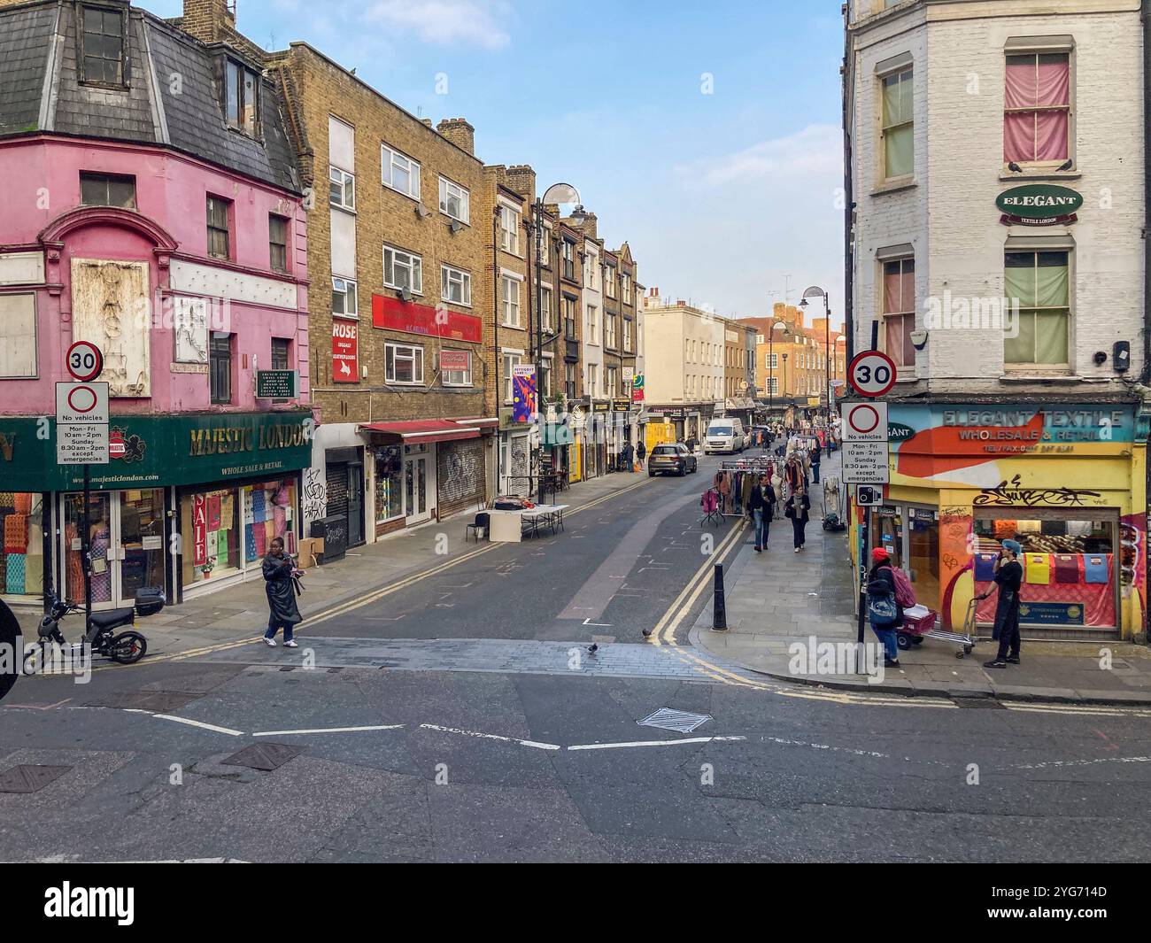 Wentworth Street, (Petticoat Lane) Londres E1, Royaume-Uni Banque D'Images