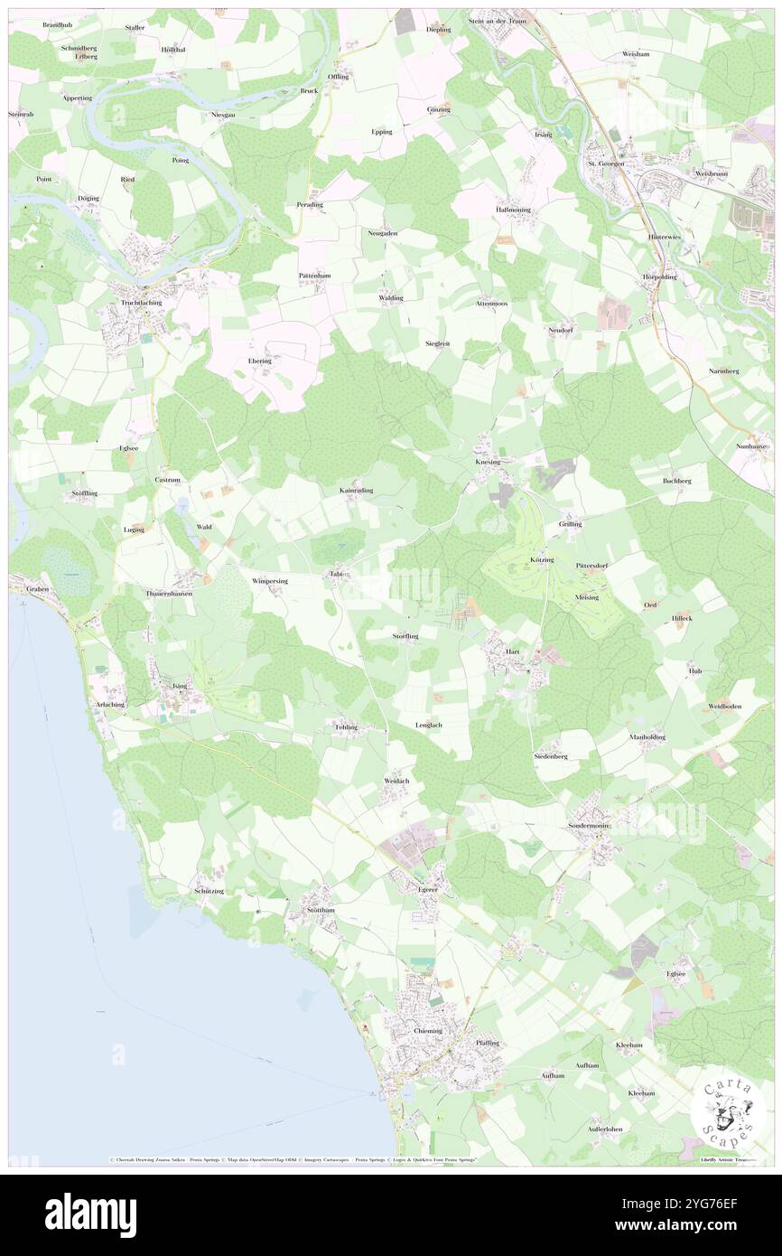 Tabinger See, DE, Allemagne, Bavière, N 47 55' 59'', N 12 31' 59'', map, Carthascapes carte publiée en 2024. Explorez Cartascapes, une carte qui révèle la diversité des paysages, des cultures et des écosystèmes de la Terre. Voyage à travers le temps et l'espace, découvrir l'interconnexion du passé, du présent et de l'avenir de notre planète. Banque D'Images