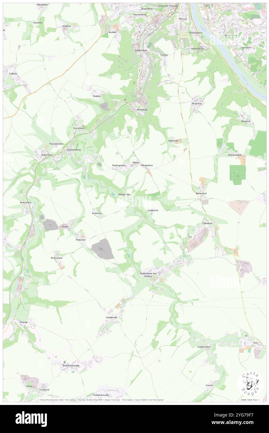 Klein Triebisch, DE, Allemagne, Saxe, N 51 6' 43'', N 13 27' 24'', carte, Carthascapes carte publiée en 2024. Explorez Cartascapes, une carte qui révèle la diversité des paysages, des cultures et des écosystèmes de la Terre. Voyage à travers le temps et l'espace, découvrir l'interconnexion du passé, du présent et de l'avenir de notre planète. Banque D'Images