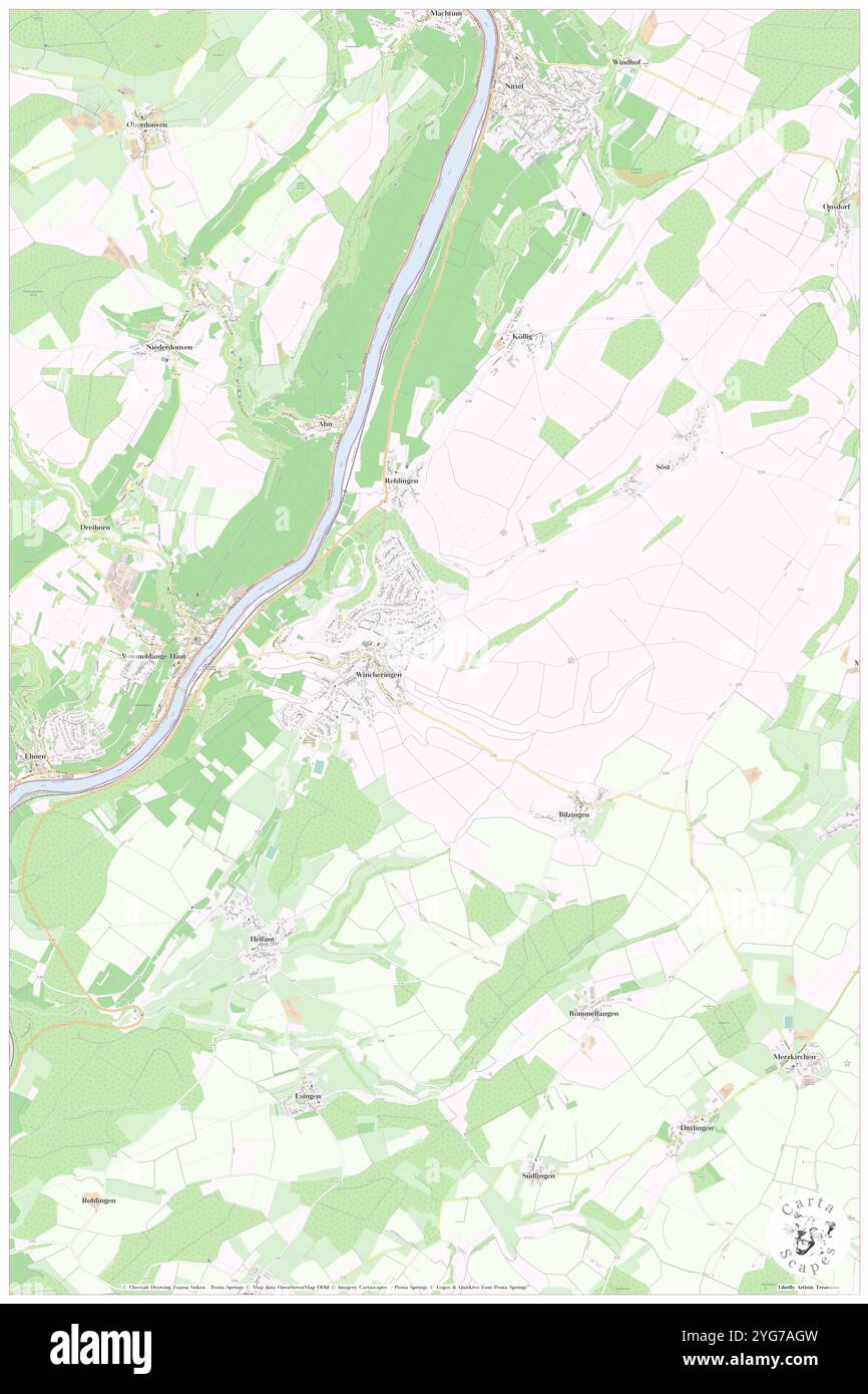 Wincheringen, DE, Allemagne, Rhénanie-Palatinat, N 49 36' 32'', N 6 25' 33'', carte, Carthascapes carte publiée en 2024. Explorez Cartascapes, une carte qui révèle la diversité des paysages, des cultures et des écosystèmes de la Terre. Voyage à travers le temps et l'espace, découvrir l'interconnexion du passé, du présent et de l'avenir de notre planète. Banque D'Images