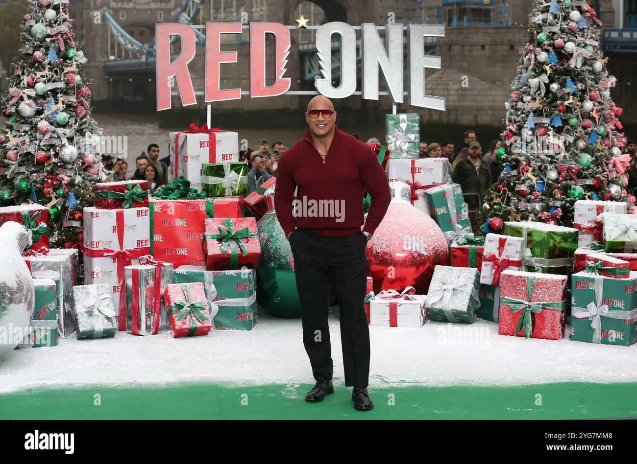 Londres, Royaume-Uni. 06 novembre 2024. Dwayne Johnson assiste au photocall pour « Red One » au Potters Fields Park à Londres. Crédit : SOPA images Limited/Alamy Live News Banque D'Images