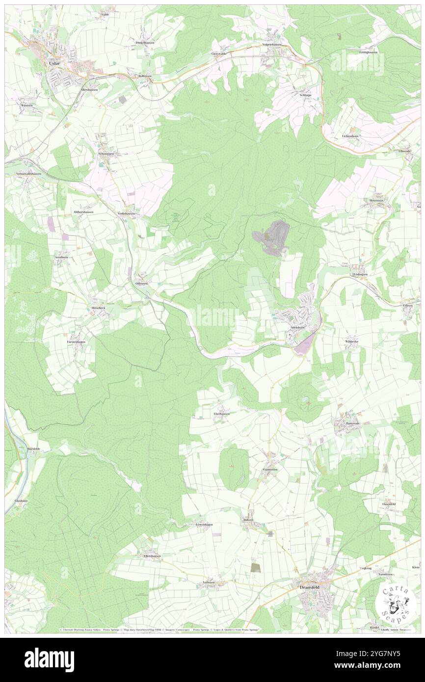 Adelebsen, DE, Allemagne, basse-Saxe, N 51 34' 39'', N 9 45' 36'', carte, Carthascapes carte publiée en 2024. Explorez Cartascapes, une carte qui révèle la diversité des paysages, des cultures et des écosystèmes de la Terre. Voyage à travers le temps et l'espace, découvrir l'interconnexion du passé, du présent et de l'avenir de notre planète. Banque D'Images