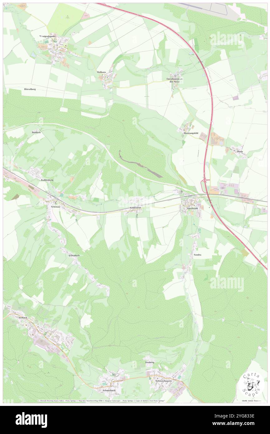 Kaelberfeld, DE, Allemagne, Thuringe, N 50 56' 39'', N 10 27' 34'', carte, Carthascapes carte publiée en 2024. Explorez Cartascapes, une carte qui révèle la diversité des paysages, des cultures et des écosystèmes de la Terre. Voyage à travers le temps et l'espace, découvrir l'interconnexion du passé, du présent et de l'avenir de notre planète. Banque D'Images