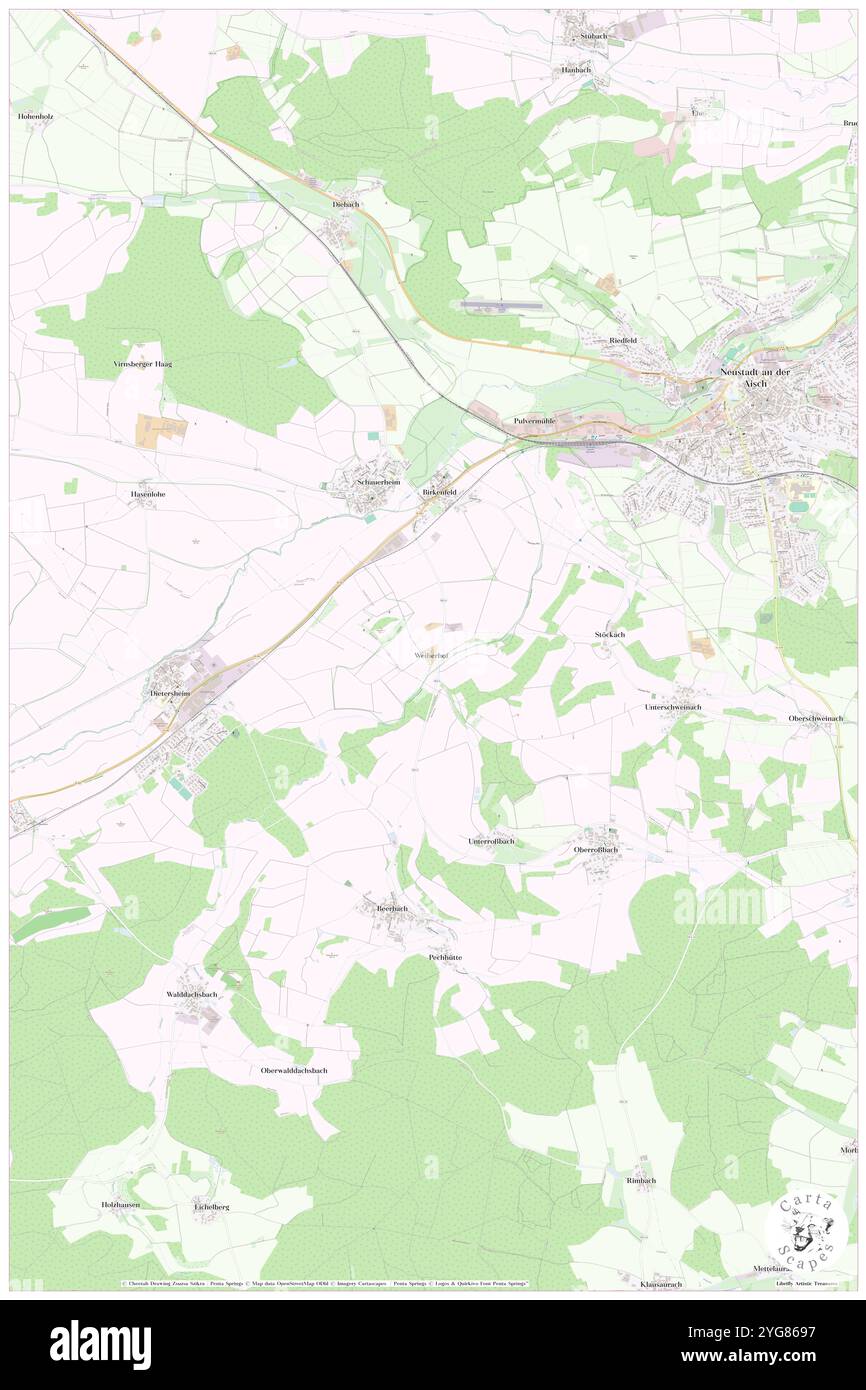 Weiherhof, Regierungsbezirk Mittelfranken, DE, Allemagne, Bavière, n 49 33' 39'', N 10 34' 10'', carte, Cartascapes carte publiée en 2024. Explorez Cartascapes, une carte qui révèle la diversité des paysages, des cultures et des écosystèmes de la Terre. Voyage à travers le temps et l'espace, découvrir l'interconnexion du passé, du présent et de l'avenir de notre planète. Banque D'Images